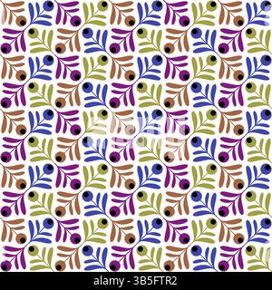 Nahtlose Textur von Old Floreal Wallpaper. Modisches grafisches Hintergrunddesign. Moderne, stilvolle abstrakte Textur. Vorlage für Drucke, Textilien, Verpackung Stockfoto