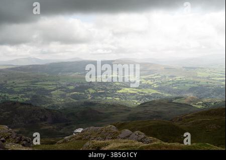 Berglandschaft in Wales. Bewölktes Wetter. Stockfoto