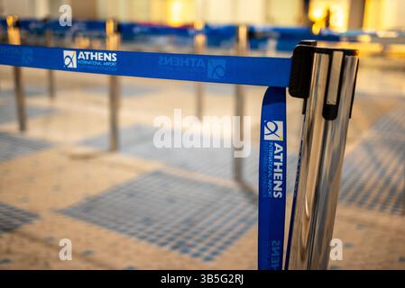 Internationaler Flughafen Athen Eleftherios Venizelos, Hauptstützpunkt von Aegean Airlines in Athen, griechischer Hauptstadt, am 12. Oktober 2024 Stockfoto