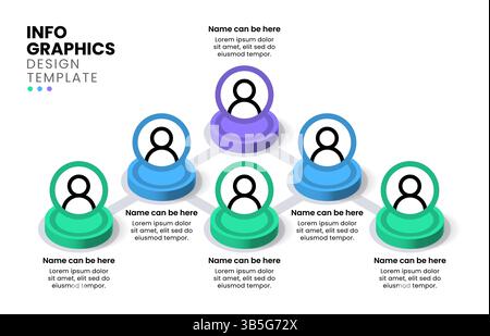 Infografik-Vorlage mit 3 Optionen oder Schritten. Führung. Kann für Workflow-Layout, Diagramm, Banner und Webdesign verwendet werden. Vektorabbildung Stock Vektor