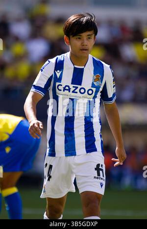 14. August 2022, Cadiz, Cadiz, Spanien: Takefusa Kubo von Real Sociedad während des Spiels La Liga Santander zwischen Cadiz CF und Real Sociedad im Nuevo Mirandilla Stadion am 14. August 2022 in Cadiz, Spanien. (Foto: © Jose Luis Contreras/DAX via ZUMA Press Wire) Stockfoto