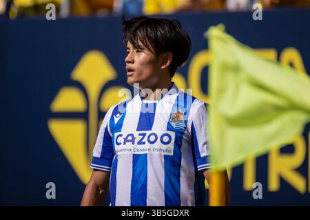 14. August 2022, Cadiz, Cadiz, Spanien: Takefusa Kubo von Real Sociedad während des Spiels La Liga Santander zwischen Cadiz CF und Real Sociedad im Nuevo Mirandilla Stadion am 14. August 2022 in Cadiz, Spanien. (Foto: © Jose Luis Contreras/DAX via ZUMA Press Wire) Stockfoto