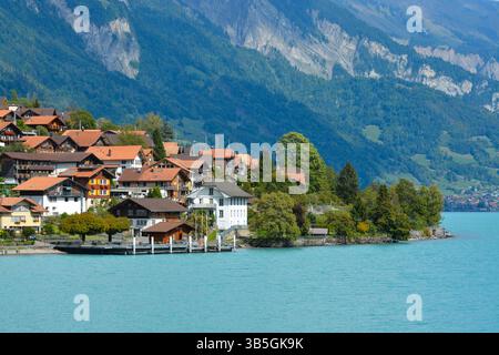 Oberried am Brienzersee in der Schweiz. Stockfoto