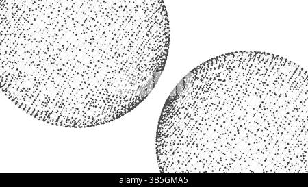 Abstrahieren Sie zwei Kugeln. Punkte, die durch Linien verbunden sind. Minimalistisches Mesh. Abstrakte polygonale Form. Stock Vektor