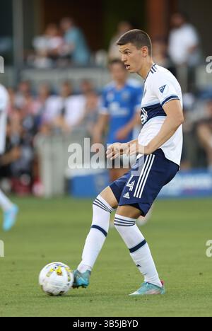 September 2022, San Jose, Kalifornien, USA: Vancouver Whitecaps Defender RANKO VESELINOVIC (4) während des MLS-Spiels zwischen den San Jose Erdbeben und den Vancouver Whitecaps im PayPal Park in San Jose, Kalifornien (Credit Image: © Jeff Mulvihill Jr./ZUMA Press Wire) Stockfoto