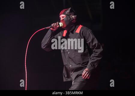21 Piloten treten im Palau Sant Jordi, Barcelona 22. April 2025 auf. Fotograf: Ale Espaliat Stockfoto