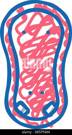 Illustration der Babyfigur in der Badewanne Stock Vektor