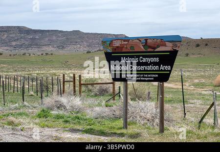 9. April 2022: McInnis Canyons National Conservation Area beherbergt ein Multi-Use-Gebiet des Bureau of Land Management und den Kokopelli's Mountain Bike Trail in der Nähe von Loma, Colorado...der Kokopelli's Trail ist ein abgelegener und spektakulärer 142 Meilen (229 km) langer Mountainbike-Trail von Loma, Colorado nach Moab, Utah. (Kreditbild: © Larry Clouse/CSM via ZUMA Press Wire) Stockfoto