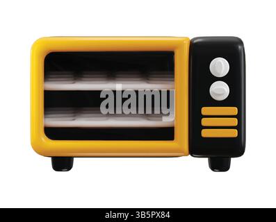 Mikrowellenherd-Symbol 3D-Rendering-Vektor-Illustration Stock Vektor