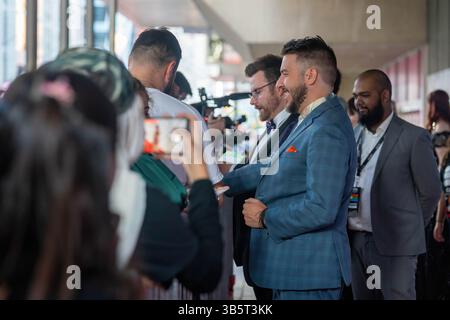 28. August 2022, Toronto, Ontario, Kanada: Ryan George beim Buffer Festival 2022 Red Carpet. Das Pufferfestival ist das weltweit größte internationale Filmfestival für digitale Erstlingsfilme. Kuratieren und Feiern von Videopremieren von hochgelobten digitalen Entwicklern von heute. (Credit Image: © Shawn Goldberg/SOPA Images via ZUMA Press Wire) Stockfoto