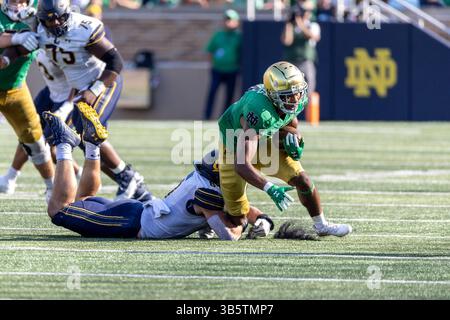 17. September 2022: Notre Dame Wide Receiver Lorenzo Styles (4) während des NCAA-Fußballspiels zwischen den California Golden Bears und den Notre Dame Fighting Irish im Notre Dame Stadium in South Bend, Indiana. Notre Dame besiegte Kalifornien mit 24:17. John Mersits/CSM. (Kreditbild: © John Mersits/CSM via ZUMA Press Wire) Stockfoto
