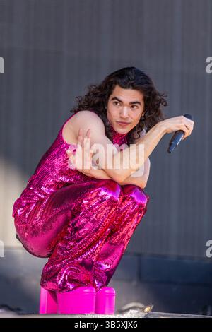 April 2022, Indio, California, USA: CONAN GREY beim Coachella Valley Music and Arts Festival in Indio, Kalifornien (Bild: © Daniel DeSlover/ZUMA Press Wire) Stockfoto