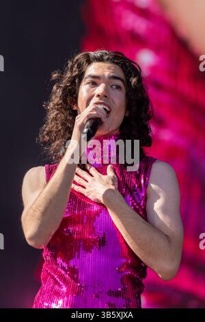 April 2022, Indio, California, USA: CONAN GREY beim Coachella Valley Music and Arts Festival in Indio, Kalifornien (Bild: © Daniel DeSlover/ZUMA Press Wire) Stockfoto