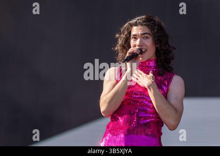 April 2022, Indio, California, USA: CONAN GREY beim Coachella Valley Music and Arts Festival in Indio, Kalifornien (Bild: © Daniel DeSlover/ZUMA Press Wire) Stockfoto