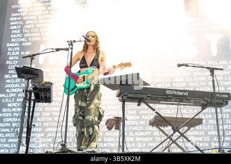 April 2022, Indio, California, USA: HOLLY HUMBERSTONE beim Coachella Valley Music and Arts Festival in Indio, Kalifornien (Bild: © Daniel DeSlover/ZUMA Press Wire) Stockfoto