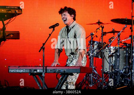 4. Juni 2022, Carson, CA, USA: Charlie Puth tritt am 4. Juni 2022 auf der Bühne des iHeartRadio Wango Tango 2022 im Dignity Health Sports Park in Carson, Kalifornien auf. (Kreditbild: © imageSPACE via ZUMA Press Wire) Stockfoto