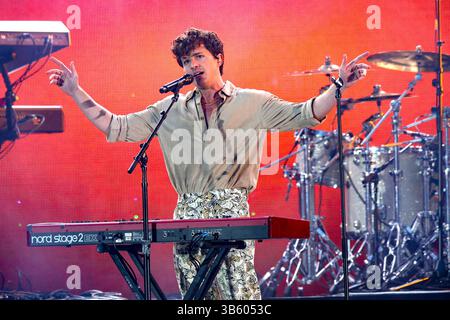 4. Juni 2022, Carson, CA, USA: Charlie Puth tritt am 4. Juni 2022 auf der Bühne des iHeartRadio Wango Tango 2022 im Dignity Health Sports Park in Carson, Kalifornien auf. (Kreditbild: © imageSPACE via ZUMA Press Wire) Stockfoto