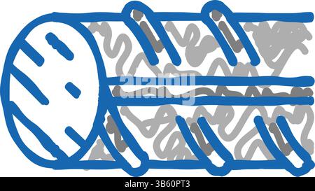 Icon-Illustration für gehärtete Stahlbeschläge Stock Vektor