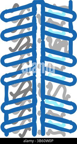 Illustration des Symbols der rostfreien Bewehrung Stock Vektor