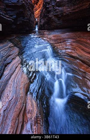 Wasserfall in der Hancock Gorge über Kermit's Pool. Stockfoto