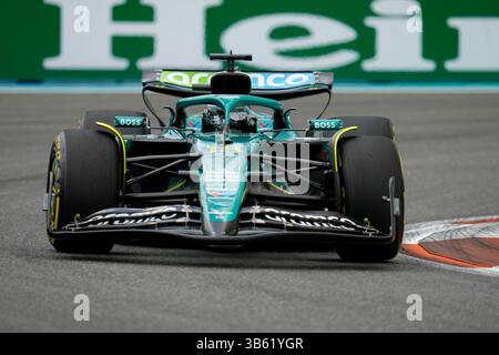 Miami, USA. Mai 2025. Lance Walk (CAN), Aston Martin, Nr. 18 Credit: Independent Photo Agency/Alamy Live News Stockfoto