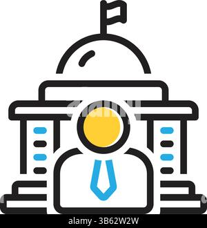 Symbol für Gouverneur, Regierung Stock Vektor