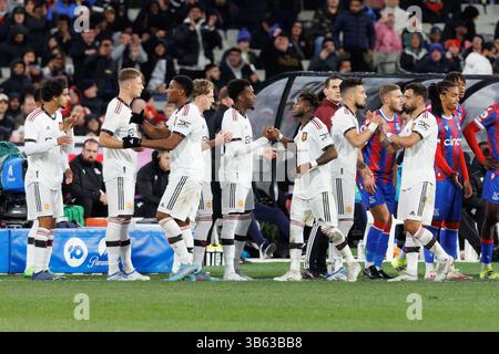 19. Juli 2022, Melbourne, Australien: Manchester-Spieler werden bei einem Spiel vor der Saison zwischen Manchester United und Crystal Palace auf dem Melbourne Cricket Ground in Melbourne, Australien ersetzt. Manchester United gewann 3-1 (Kreditbild: © Sydney Low/ZUMA Press Wire) Stockfoto