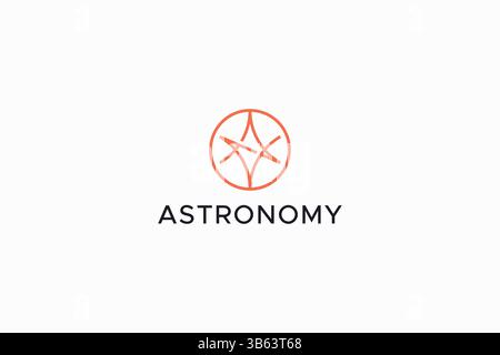 Letter A Logo Simply Geometric Concept abstrakter Stern und Astronomie Form für Business Trendy Sign Symbol Stock Vektor