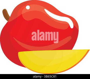 Illustration Der Roten Mangobrüchte Stock Vektor