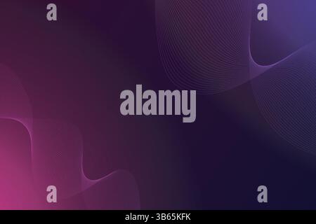 Abstrakter Wellenmuster-Hintergrund mit violetten und blauen Verläufen Stock Vektor