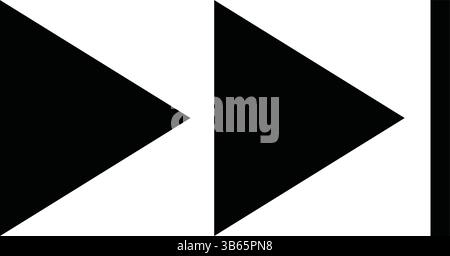 Schwarze Chevron-Pfeilsymbole Eingestellt Stock Vektor