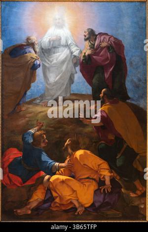 FLORENZ, ITALIEN - 19. MÄRZ 2025: Gemälde der Verklärung in der Kirche Basilica di San Marco von Giovanni Battista Paggi (1596). Stockfoto