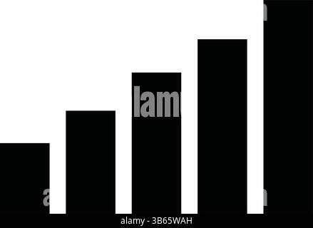 Balkendiagramm-Symbol, Analyse-Wachstumsdiagramm, Mobiles Netzwerk Stock Vektor