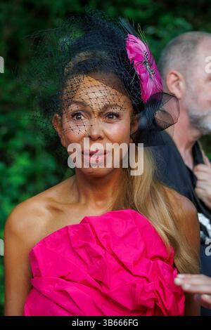 Angela Ermakova ist die Mutter von Boris Beckers Tochter Anna zu Gast auf dem Bild Renntag 2025 auf der Trabrennbahn in Gelsenkirchen am 01.Mai 2025 NRW Deutschland *** Angela Ermakova ist die Mutter von Boris Beckers Tochter Anna als Gast auf dem Bild Renntag 2025 auf der Trabrennbahn in Gelsenkirchen am 01.Mai 2025 NRW Deutschland Stockfoto