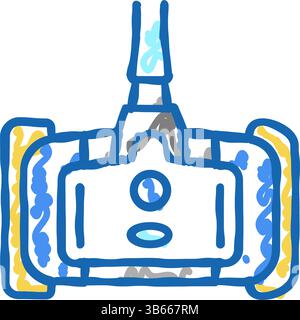 Pinsel Pool Symbol Kritzelillustration Stock Vektor