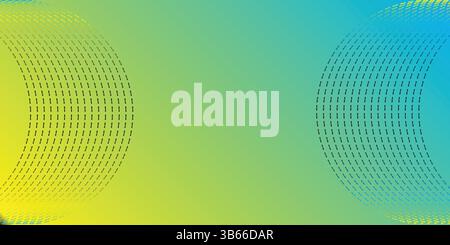 Blaue gelbe grüne Linien abstrakter Technologiehintergrund mit leerem Platz für Text, Hintergrundbanner-Poster-Design Stock Vektor