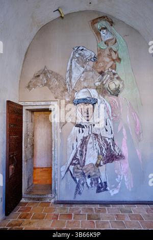 Frankreich, Alpes-Maritimes, Cannes, Lérins, Sainte-Marguerite, das königliche Fort (17. Jahrhundert) Gefängnis des Mannes in der Eisernen Maske Stockfoto