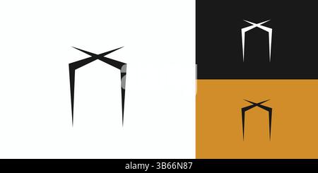 Futuristisches und modernes X Spider-Logo Stock Vektor