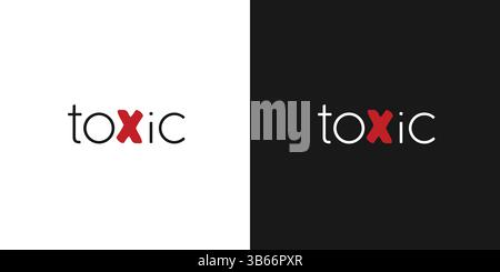 Das toxische Logo-Design ist einzigartig und macht Spaß Stock Vektor