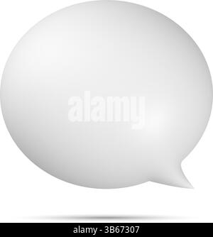 3D-Darstellung der Sprechblase. Vektorabbildung Stock Vektor