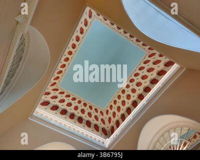 Verzierte Innendecke. Stockfoto