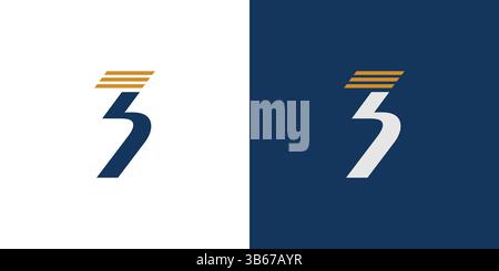 Modernes und elegantes Logo Nr. 3 Stock Vektor