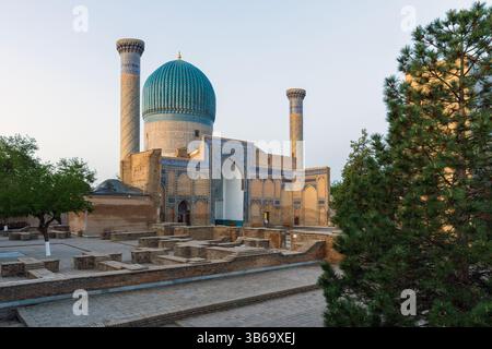 Gur-e Emir, das Mausoleum von Amir Timur, auch bekannt als Tamerlane (1320–1405) in Samarkand, Usbekistan Stockfoto