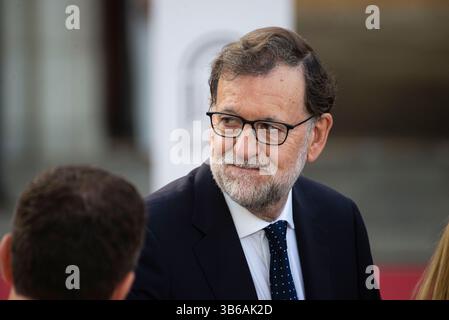23. Juli 2022, Sevilla, Andalusien, Spanien: Der ehemalige Präsident Spaniens, MARIANO RAJOY, während der Einweihung von Juanma Moreno (PP) als Präsident der Junta de Andalucia im San Telmo Palast in Sevilla (Foto: © Angel Garcia/ZUMA Press Wire) Stockfoto