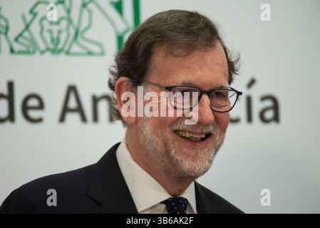 23. Juli 2022, Sevilla, Andalusien, Spanien: Der ehemalige Präsident Spaniens, MARIANO RAJOY, während der Einweihung von Juanma Moreno (PP) als Präsident der Junta de Andalucia im San Telmo Palast in Sevilla (Foto: © Angel Garcia/ZUMA Press Wire) Stockfoto