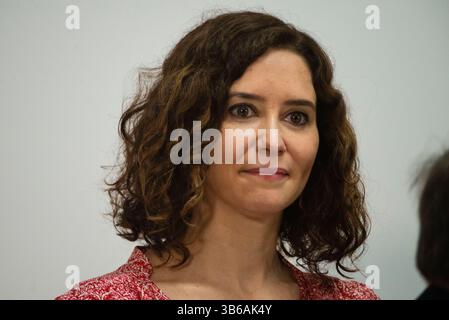 23. Juli 2022, Sevilla, Andalusien, Spanien: ISABEL DIAZ AYUSO, Präsidentin von Madrid, während der Einweihung von Juanma Moreno (PP) als Präsidentin der Junta de Andalucia im San Telmo Palace in Sevilla (Foto: © Angel Garcia/ZUMA Press Wire) Stockfoto
