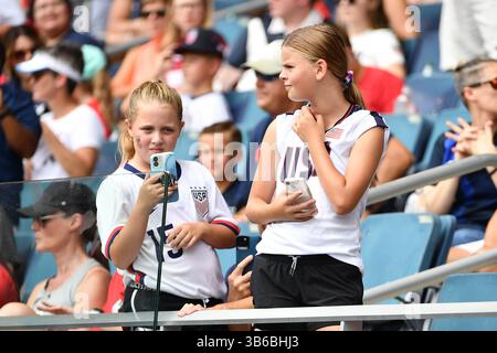 3. September 2022, Kansas City, KS, Vereinigte Staaten: KANSAS City, KS – 3. SEPTEMBER: Fans der Vereinigten Staaten während eines Spiels zwischen Nigeria und USWNT im Children's Mercy Park am 3. September 2022 in Kansas City, Kansas. (Kreditbild: © Bill Barrett/ISIPhotos via ZUMA Press Wire) Stockfoto