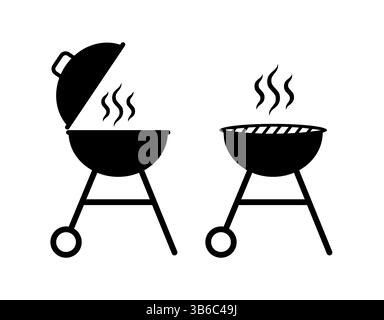 Grill bbq Symbol Vektor Piktogramm Feuer Symbol. Grill Grill Grill Bratparty Rauchkoch Logo Symbol Stock Vektor