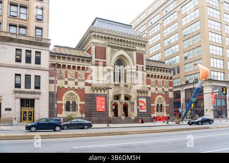 Philadelphia, PA, USA – 4. November 2023: Pennsylvania Academy of the Fine Arts in der North Broad Street in Philadelphia, PA, USA. Stockfoto