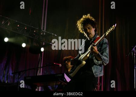 16. September 2023: Lugo, Galicien, Spanien. Sidonie, Indie-Rock- und Psychedelic-Rock-Gruppe aus Barcelona, während ihres Konzerts beim Caudal fest 2023. (Kreditbild: © Cristian Leyva/ZUMA Press Wire) Stockfoto